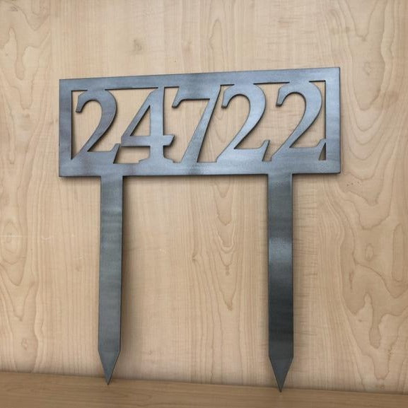 Modern hotsell Metal Address Number Yard Stake with Powder Coat, Any Color