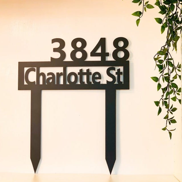 Modern Metal Address Number Yard Stake with Powder popular Coat, Any Color