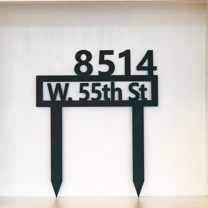 Modern hotsell Metal Address Number Yard Stake with Powder Coat, Any Color