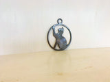 Cat Pawing Metal Christmas Tree Ornament