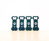 Paw Print Dog Bone Steel Bottle Opener with Powder Coat, Choose your Color - Magnetic or Keychain