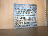 Mentor Teacher Metal Wall Art