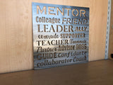 Mentor Teacher Metal Wall Art