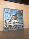 Mentor Teacher Metal Wall Art