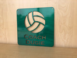 Personalized Metal Volleyball Wall Art with Name, Choose Your Powder Coat Color